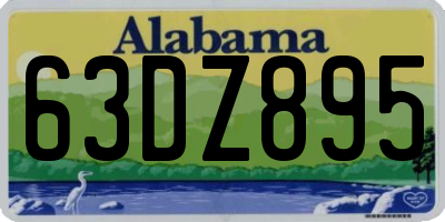 AL license plate 63DZ895