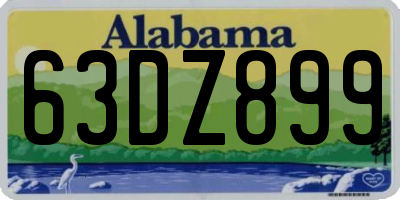 AL license plate 63DZ899