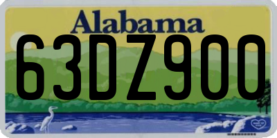 AL license plate 63DZ900