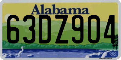 AL license plate 63DZ904