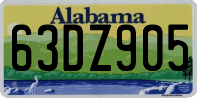 AL license plate 63DZ905