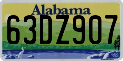 AL license plate 63DZ907