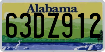 AL license plate 63DZ912
