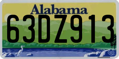 AL license plate 63DZ913