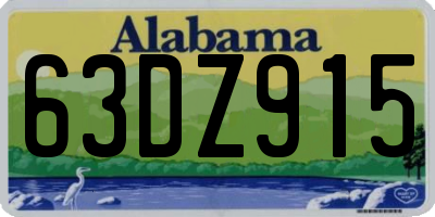 AL license plate 63DZ915