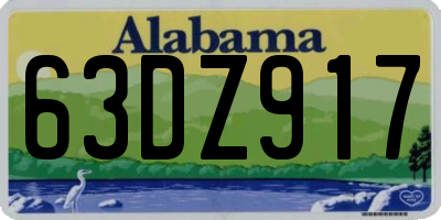 AL license plate 63DZ917