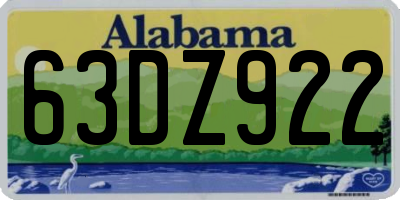 AL license plate 63DZ922