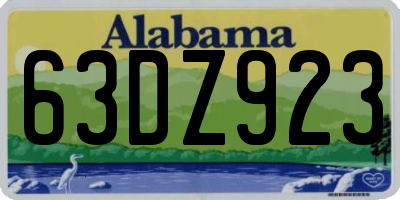 AL license plate 63DZ923