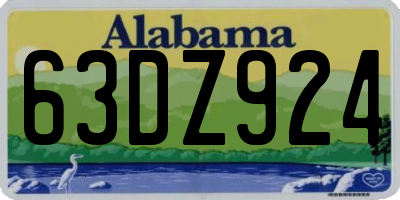AL license plate 63DZ924