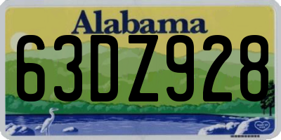 AL license plate 63DZ928