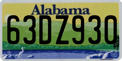 AL license plate 63DZ930