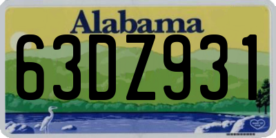 AL license plate 63DZ931