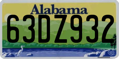 AL license plate 63DZ932