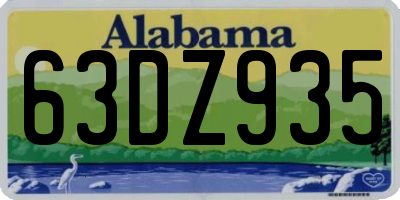AL license plate 63DZ935