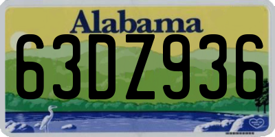 AL license plate 63DZ936