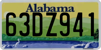 AL license plate 63DZ941