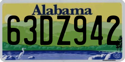 AL license plate 63DZ942
