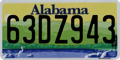 AL license plate 63DZ943