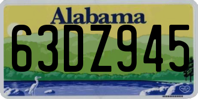 AL license plate 63DZ945