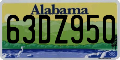 AL license plate 63DZ950