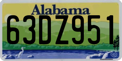 AL license plate 63DZ951