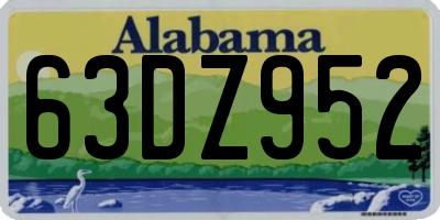 AL license plate 63DZ952