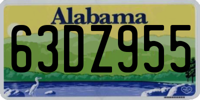 AL license plate 63DZ955
