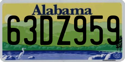 AL license plate 63DZ959