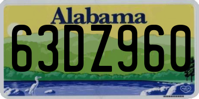 AL license plate 63DZ960