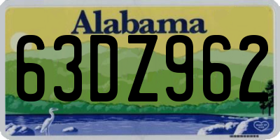 AL license plate 63DZ962