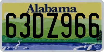 AL license plate 63DZ966