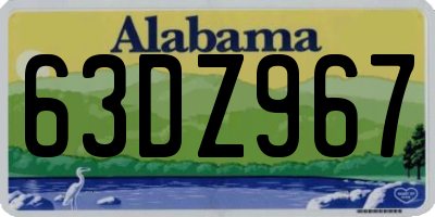 AL license plate 63DZ967