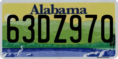 AL license plate 63DZ970