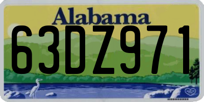 AL license plate 63DZ971