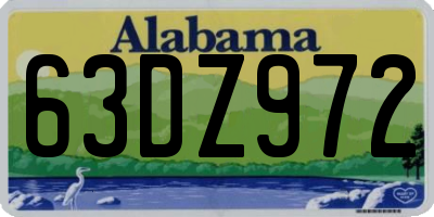 AL license plate 63DZ972