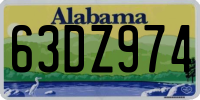 AL license plate 63DZ974