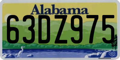 AL license plate 63DZ975