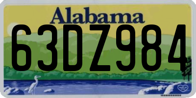 AL license plate 63DZ984