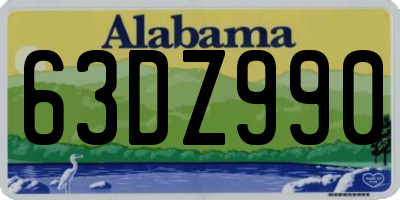 AL license plate 63DZ990
