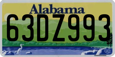 AL license plate 63DZ993