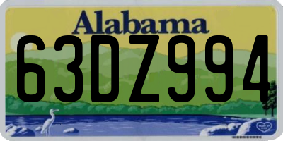 AL license plate 63DZ994