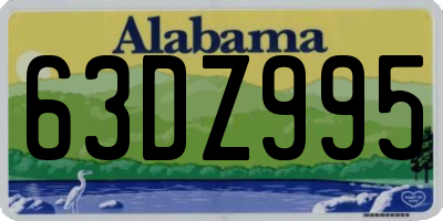 AL license plate 63DZ995