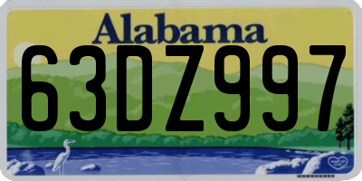 AL license plate 63DZ997