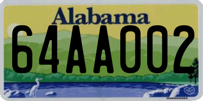 AL license plate 64AA002