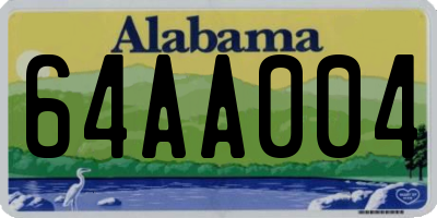 AL license plate 64AA004