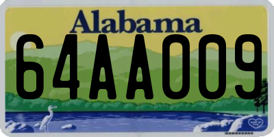 AL license plate 64AA009