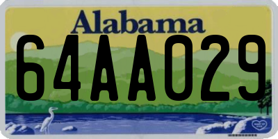 AL license plate 64AA029