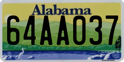 AL license plate 64AA037