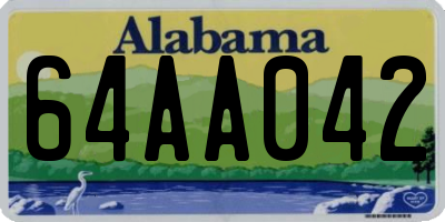AL license plate 64AA042