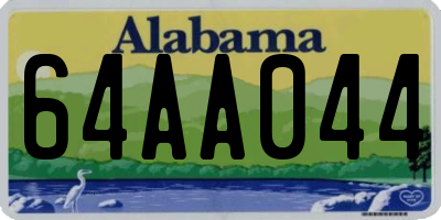AL license plate 64AA044